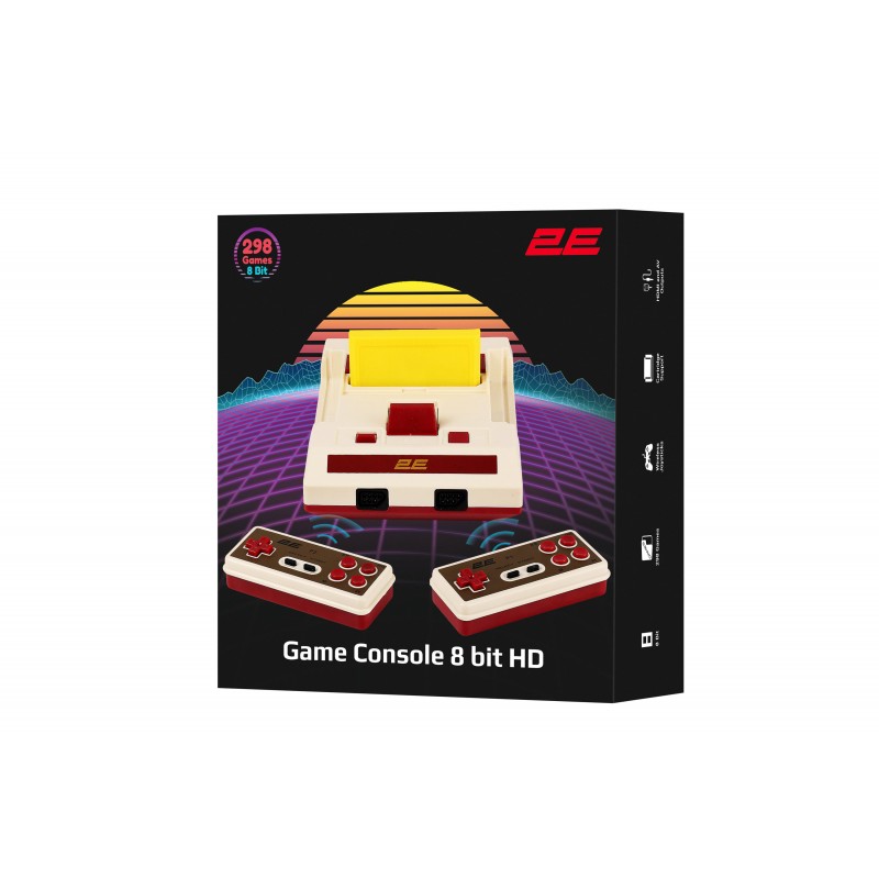 2E Ігрова консоль 8bit HDMI (2 бездротових геймпада, 298 ігор)