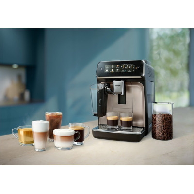 Philips Кавомашина Philips Series 3300 1.8л, зерно + мелена, автомат.капучинатор, дисплей, авторецептів - 6, чорний