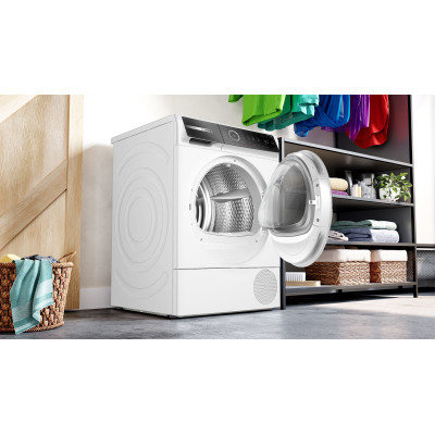 Bosch Сушильна машина тепловий насос, 9кг, A+++, 61см, дисплей, білий