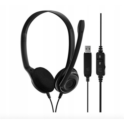 Epos Гарнітура комп'ютерна стерео On-Ear PC 8 Chat, USB, односпрямований, 2м, Чорний
