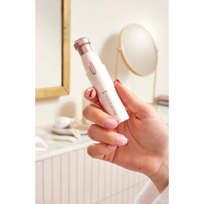 Remington Тример, для носа та вухі бороди , мережа+акум., насадок-2, сталь, рожевий