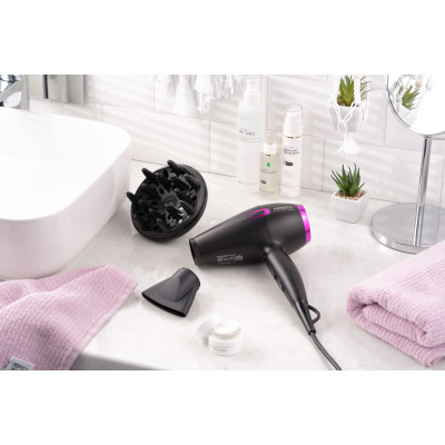 ARDESTO Фен Violet PRO HD-Y221PRO ,1750-2100Вт, 2 швидкості, 3темп. режими, дифузор, чорний