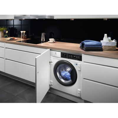 Electrolux Пральна машина вбудовувана фронтальна, 8кг, 1400, A+++, 55см, дисплей, пара, інвертор, білий