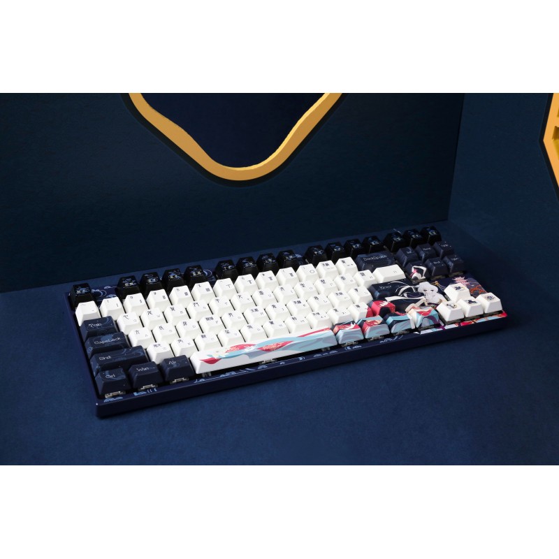 Varmilo Клавіатура механічна VPE87 Chang'e 87Key, Cherry Mx Silent Red, BT/WL/USB-A, EN, White Led, Синій
