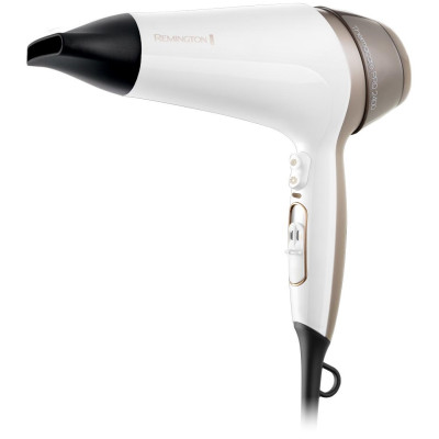 Remington Фен Thermacare Pro, 2200Вт, 3 режими, дифузор, іоніз-я, хол. обдув, турбо режим, біло-коричневий