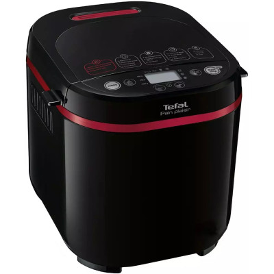 Tefal Хлібопічка PainPlaisir 650Вт, програм-1, макс.ваго -1кг, форма-прямокутник, пластик, чорний