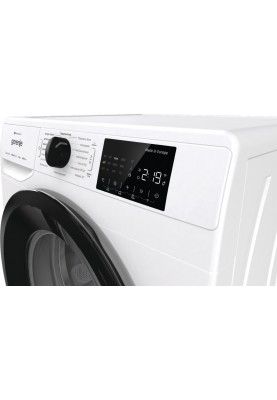 Gorenje Пральна машина фронтальна, 8кг, 1400, A+++, 55см, дисплей, інвертор, пара, Wi-Fi, білий