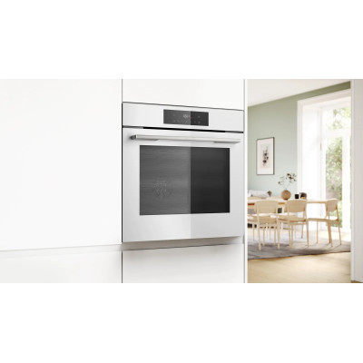 Bosch Духова шафа Bosch електрична, 76л, A, дисплей, конвекція, телескопічні направляючі (2 рівня), soft closing, білий