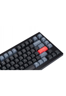 Keychron Клавиатура V1 84 Key QMK Gateron G PRO Red Hot-Swap RGB Carbon Black