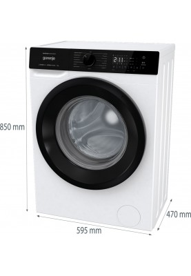 Gorenje Пральна машина фронтальна, 7кг, 1400, A+++, 47см, дисплей, пар, інвертор, білий