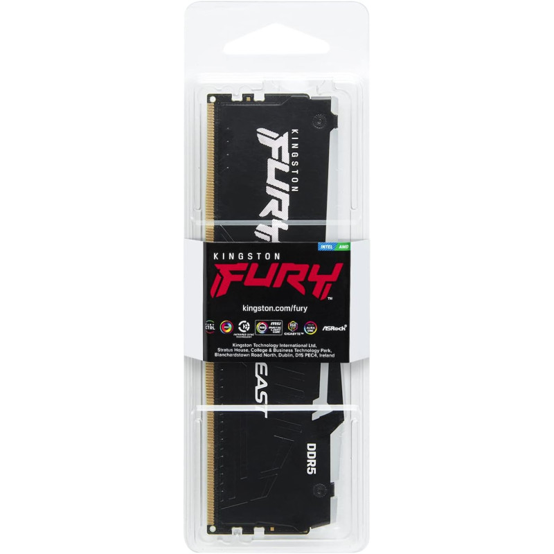 Kingston Пам'ять ПК DDR5 16GB 6000 FURY Beast RGB XMP