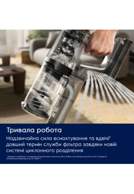 Electrolux Пилосос безпровідний, вологе прибирання, конт пил -0.5л, автон. робота до 50хв, вага-2.49кг, НЕРА12, 5 насадок, синій