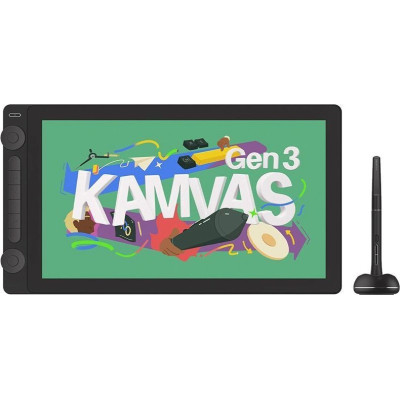 Huion Графічний 15,8" Kamvas 16(G3), 2.5K, USB-C, чорний