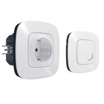 Legrand Набір упр. ел. приладами (smart-розетка + smart-вимикач) (Valena Allure with NETATMO)[Білий]