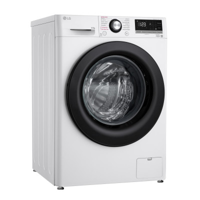 LG Пральна машина фронтальна, 8,5кг, 1200, A+++, 48см, дисплей, пара, інвертор, білий LG Пральна машина фронтальна, 8,5кг, 1200, A+++, 48см, дисплей, пара, інвертор, білий