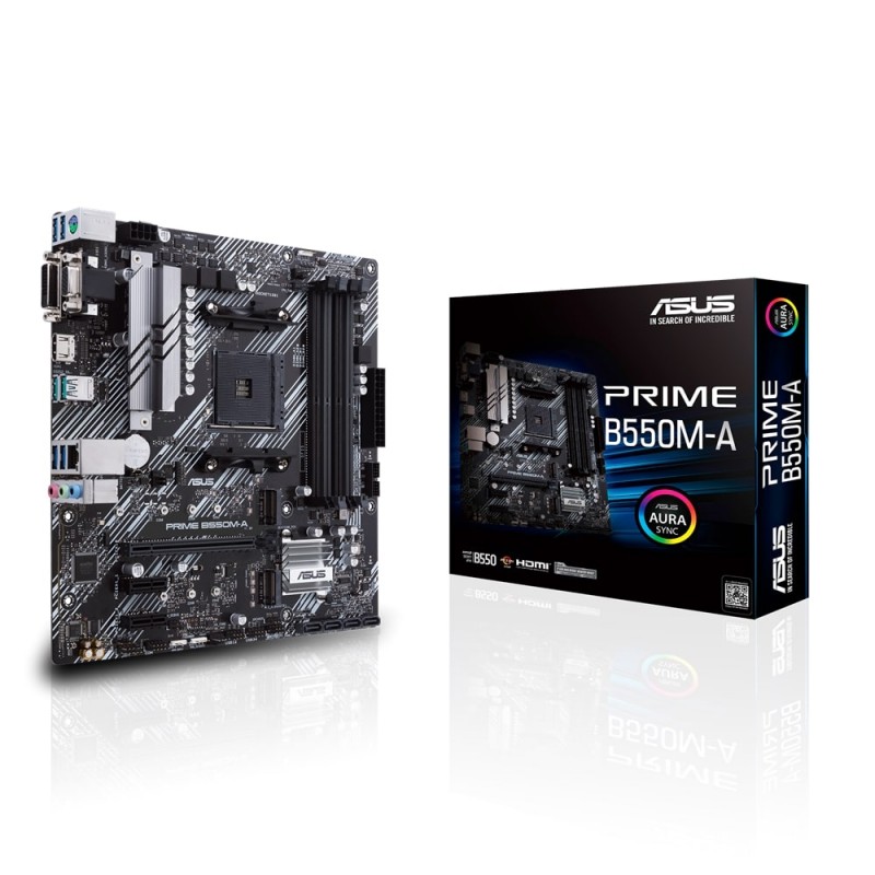 ASUS Материнcька плата PRIME B550M-A sAM4 B550 4xDDR4 M.2 HDMI-DVI-VGA mATX