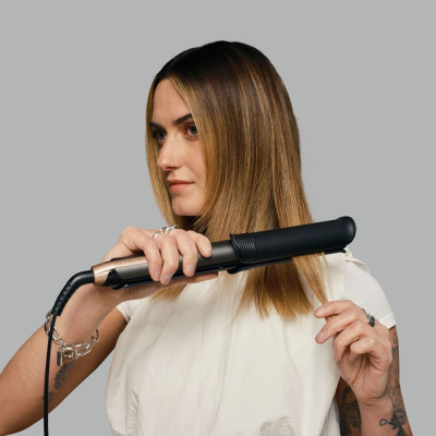 Remington Випрямляч 2в1 One Straight&Curl, 2в1 випрямляч та плойка, темп.режимов-5, 150-230С, кейс та рукавичка в комплекті, кераміка, чорний
