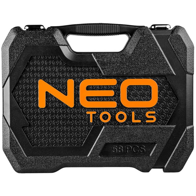 Neo Tools Набір інструментів, Набір торцевих головок, 58шт, 1/2", CrV, кейс