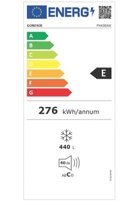 Gorenje Морозильний скринь, 440л, А+, ST, Дисплей, білий