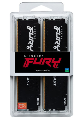 Kingston Пам'ять ПК DDR5 64GB KIT (32GBx2) 5600 FURY Beast