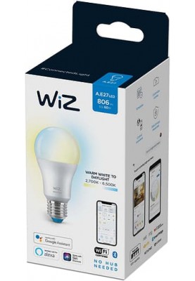 WiZ Лампа розумна E27, 8W, 60W, 806Lm, A60, 2700-6500K, Wi-Fi