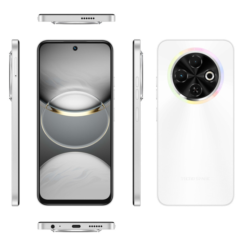 TECNO Смартфон Spark 30C (KL5n) 6.67" 4/128ГБ, 2SIM, 5000мА•год, Orbit White