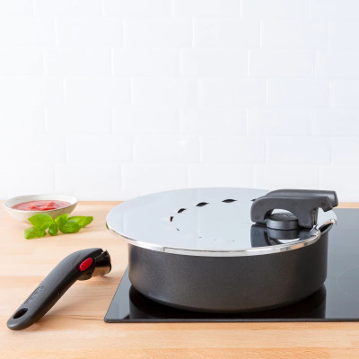 Tefal Кришка із захистом від розбризкування Ingenio, 20-28см, нержавіюча сталь, пластик Tefal Кришка із захистом від розбризкування Ingenio, 20-28см, нержавіюча сталь, пластик