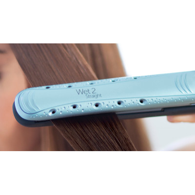 Remington Випрямляч Wet 2 Straight, 47Вт, темп.режимів-10, 140-230С, дисплей, кераміка, титан , бірюзовий Remington Випрямляч Wet 2 Straight, 47Вт, темп.режимів-10, 140-230С, дисплей, кераміка, титан , бірюзовий