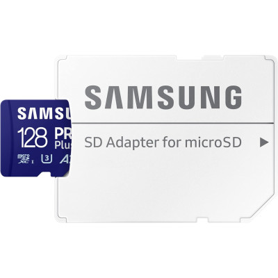 Samsung Карта пам'яті microSDXC 128GB C10 UHS-I R180MB/s PRO Plus