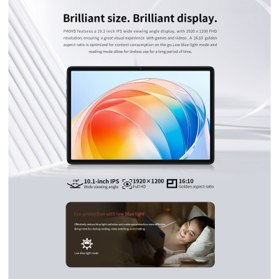TECLAST Планшет P40HD 10.1" 8GB, 128GB, LTE, 6000mAh, Android, сірий