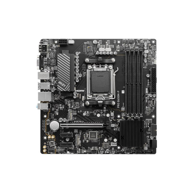 MSI Материнcька плата PRO B650M-P sAM5 B650 4xDDR5 HDMI DP D-sub mATX