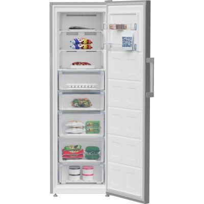 Beko Морозильна камера, 187x60x71, 286л, 1дв., A+, NF, нержавіюча сталь
