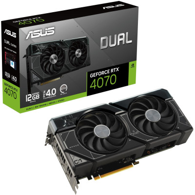 ASUS Відеокарта GeForce RTX 4070 12GB GDDR6X DUAL-RTX4070-O12G