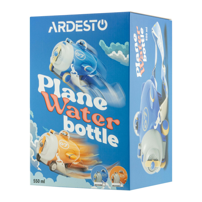 ARDESTO Пляшка для води Plane 550мл, пластик, синій