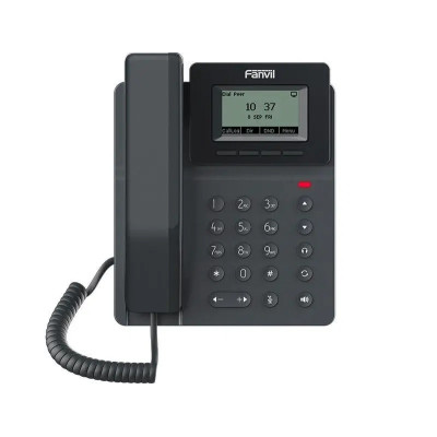 Fanvil Телефон IP  V50P 2xFE LAN, 2 SIP line, SW Linux, PoE, 2.3" точково-матричний дисплей, чорний