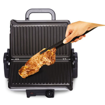 Tefal Гриль притискний MinuteGrill 1600Вт, темп. режимів-3, з'ємні пластини, розкриття на 180°, метал