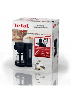 Tefal Кавоварка крапельна Morning Black Knight 1.25л, мелена, чорний