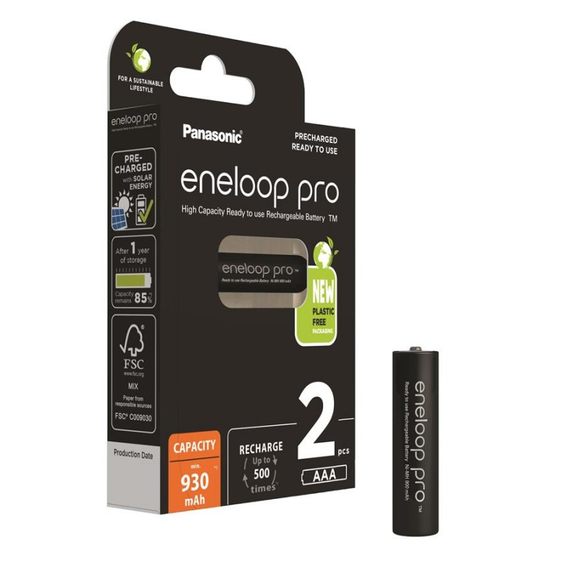 Panasonic Акумулятор Eneloop Pro AAA 930 mAh 2BP