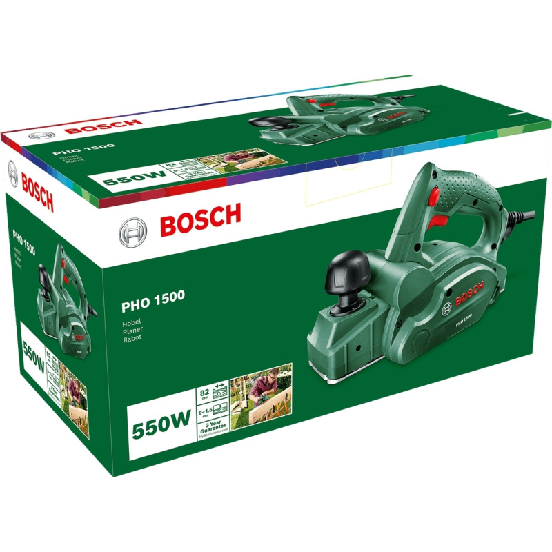 Bosch Рубанок PHO 1500 280Вт 82мм стругання до 1.5мм 2.55кг