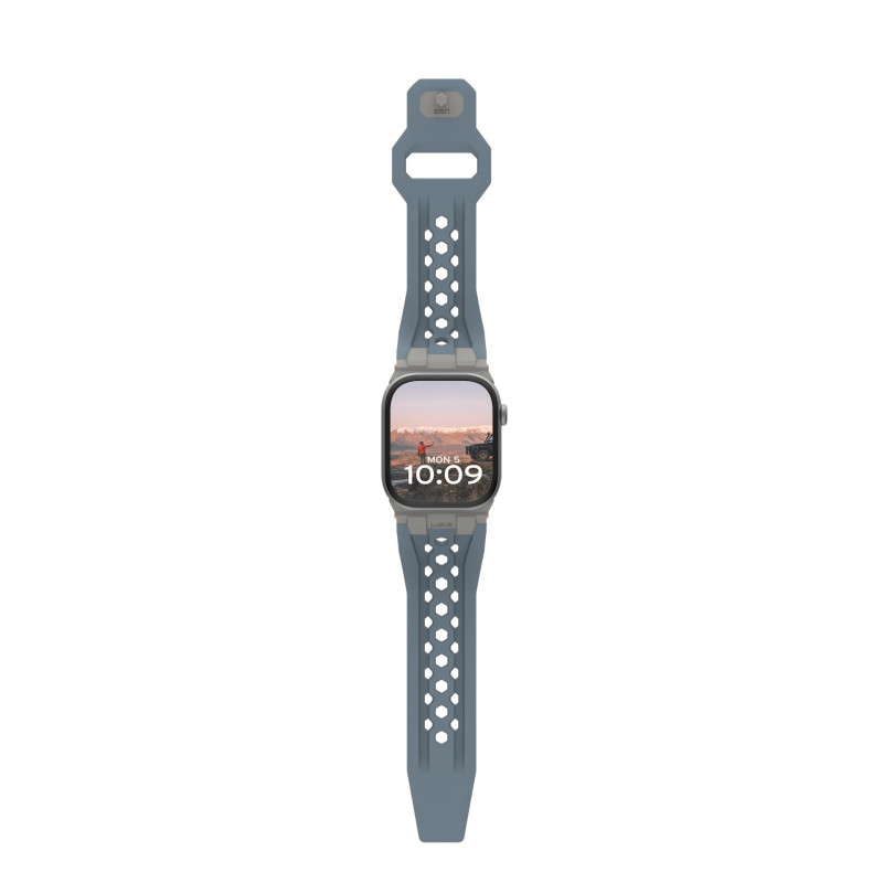 UAG Ремінець для Apple Watch Ultra 2/Ultra-49-45-44-42mm, Monarch, Cloud Blue/Titanium