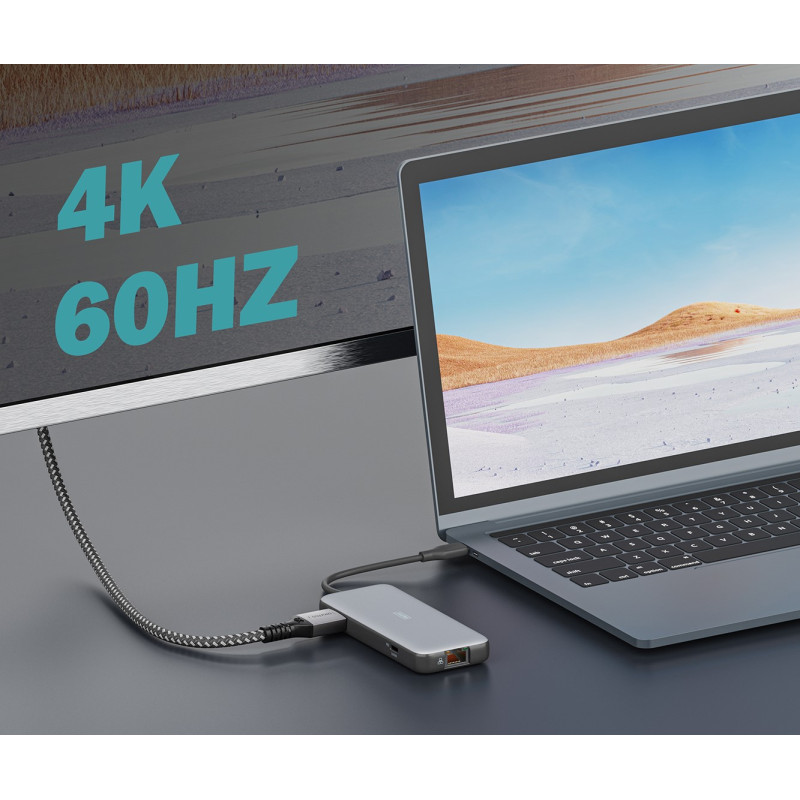 Digitus Док-станція USB-C > HDMI/2xUSB-A/USB-C/SD/MicroSD/RJ54
