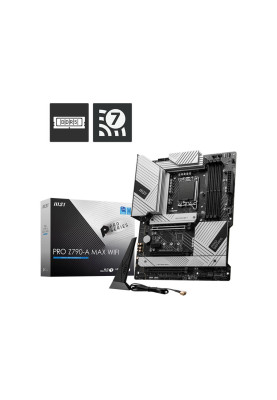 MSI Материнська плата PRO Z790-A MAX WIFI s1700 Z790 4xDDR5 HDMI DP Wi-Fi BT ATX