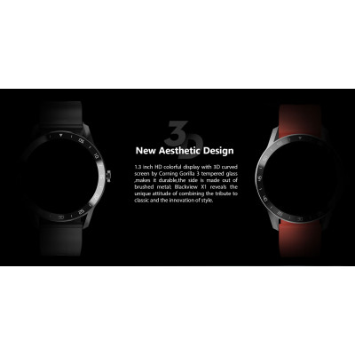 Blackview Смарт-годинник X1 46мм, 1.28", 240*240, TFT, BT 5.1, 64MB, чорний