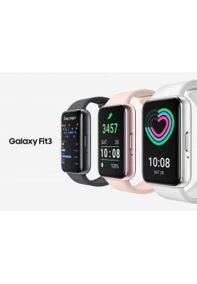 Samsung Фітнес-трекер Galaxy Fit 3 40мм (R390) 1.6', 256x402, AMOLED, BT 5.3, 16/256МБ, сріблястий