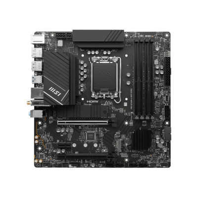 MSI Материнська плата PRO B760M-A WIFI DDR4 s1700 B760 4xDDR4 M.2 HDMI DP WiFi BT mATX