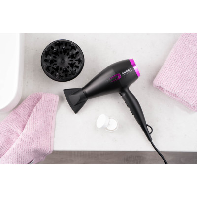 ARDESTO Фен Violet PRO HD-Y221PRO ,1750-2100Вт, 2 швидкості, 3темп. режими, дифузор, чорний