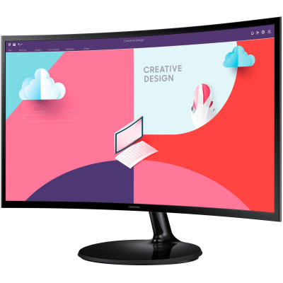 Samsung Монітор 23.8" S24C360E D-Sub, HDMI, VA, 75Hz, 4ms, CURVED