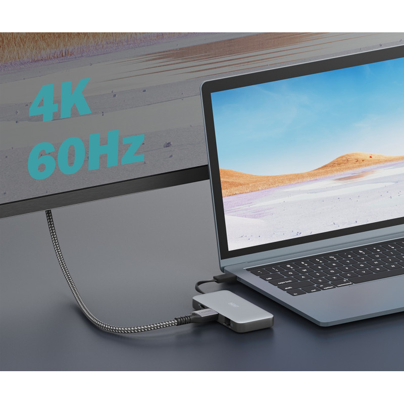 Digitus Док-станція USB-C > HDMI/2xUSB-A/USB-C/SD/MicroSD/RJ54, Travel