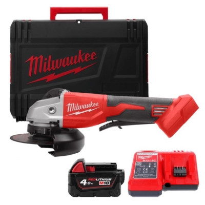 Milwaukee Шліфмашина кутова аккумуляторна Milwaukee M18 BLSAG125XPD-402X 125мм 18В 1x4.0А·рік 11000об/хв ЗП M12-18 С кейс 2.4кг