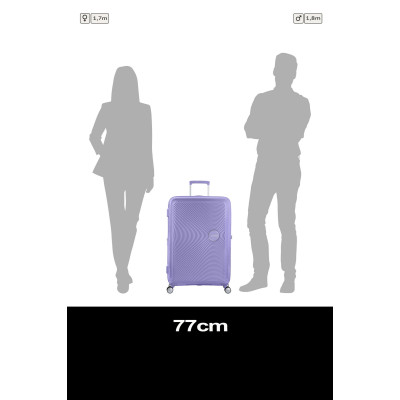 American Tourister Валіза American Tourister, Soundbox, поліпропілен, велика, 77см, 97/110л, TSA, 4 колеса, EXP, лавандовий